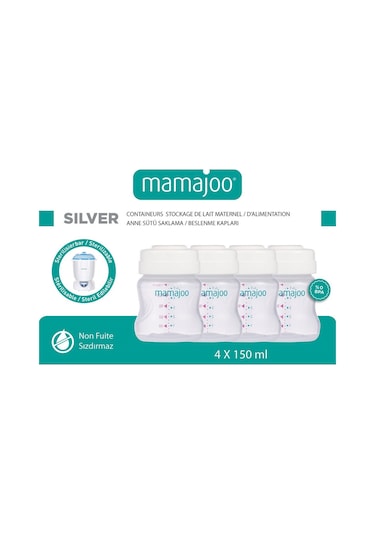 Mamajoo PP Anne Sütü Saklama Seti 4 x 150 ML