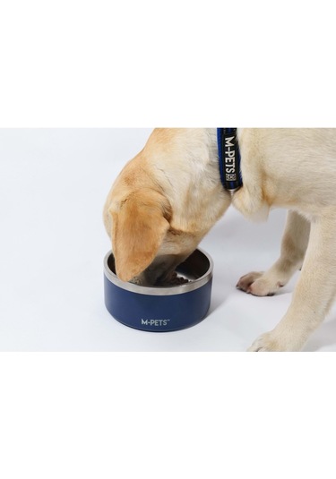 M-pets Eskımo Çift Cidarlı Mama Kabı 2l Blue
