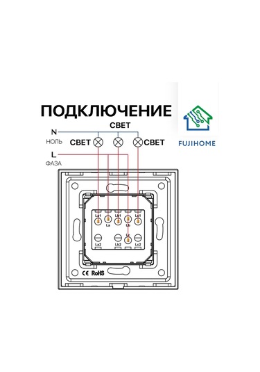 Fujıhome Cam Çerçeveli Üçli Mekanik Anahtar 222770968