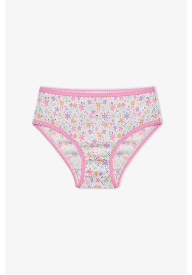 Penti Pembe Kız Çocuk Popflower Pamuklu 5'li Slip Külot