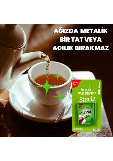 Fibrelle Stevialı Tablet Tatlandırıcı 300'lük Kutu