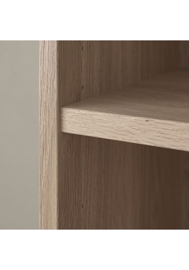 Kitaplık, Meşe Görünümlü, 80x28x106 Cm Abanoz Kitaplık, Meşe Görünümlü, 80x28x106 Cm Abanoz