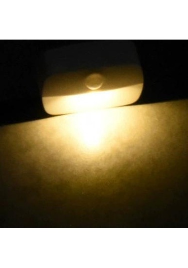 Geeksen Led Pır Vücut Algılama Akıllı Gece Lambası - Merdiven, Dolap, Çekmece İçin 4'lü Paket Sıcak Beyaz Işık - Pil Dahil Değil Beyaz