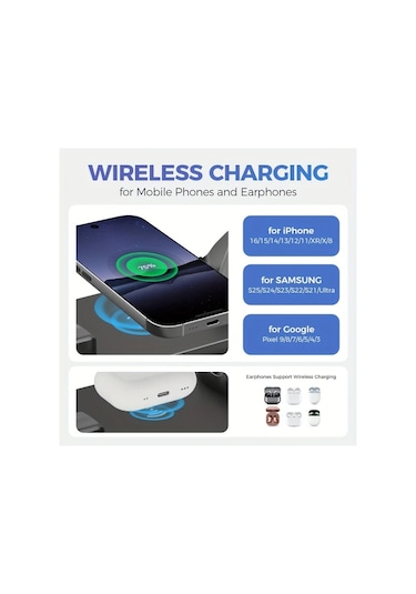 Honeybeeshop Gül Altın 15w Hızlı Kablosuz Şarj İstasyonu Samsung Galaxy Uyumlu Iphone Serisi İçin Uygun