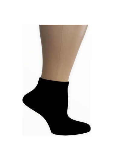 BROSS YARIM BİLEK BAMBU ÇORAP-Siyah