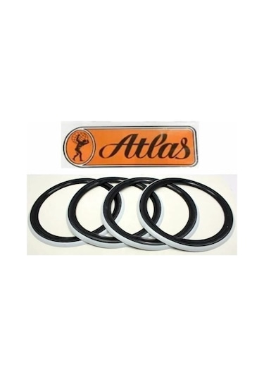 Oto Lastik Yanağı 17.5 Jant Siyah Beyaz 4 Adet Atlas