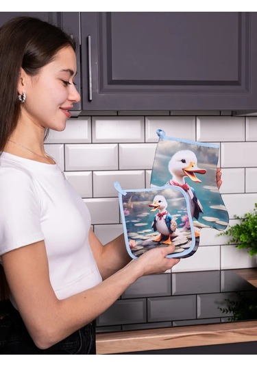 Arstex 2 Parçalı Mutfak Servo Seti 296152409 Açık Mavi