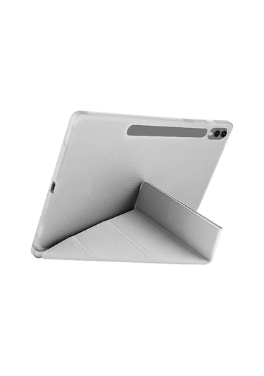 Samsung Galaxy Uyumlu Tab S10 Plus X820 12.4 İnç Katlanabilir Kalemlikli Standlı Akıllı Kılıf Kapaklı Kılıf