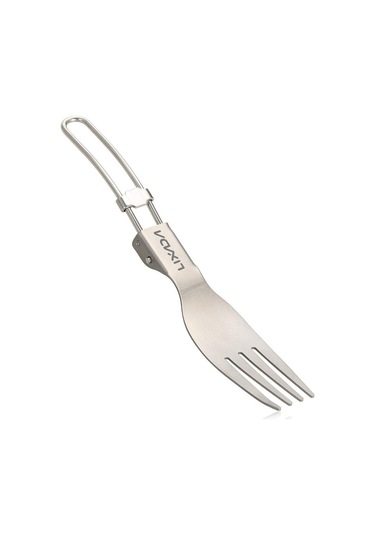 Lixada Titanyum Katlanır Çatal Ultralight Açık Taşınabilir Akşam Yemeği Meyve Çatalı Sofra Takımı Sofra Kamp Sırt Çantası İçin Çok Renkli