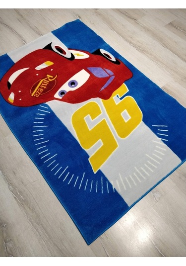 Disney Halı Çocuk Odası Halısı D144Mcqueen Araba 100X150 Cm Çok Renkli
