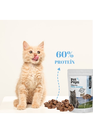 Petpops Kuzu Ciğer Freeze Dry Kedi Ödül Maması 40 G
