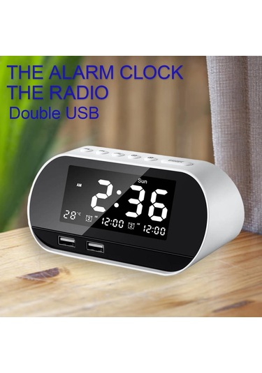 Homyl Hıfı Hoparlör Fm Çift Usb Bağlantı Noktalı Beyaz