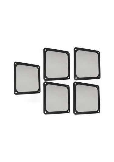 Yuntech01 5 Adet 12cmx12cm Bilgisayar Kasası Soğutma Toz Filtresi - Yumuşak Manyetik Nylon Çerçeve - Fan Ve Güç Kaynağı Havalandırma Açıklarını Korur - Siyah
