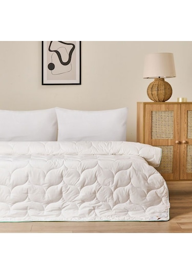 Evidea Soft Tek Kişilik Bambu Yorgan - Beyaz - 155x215 Cm Beyaz