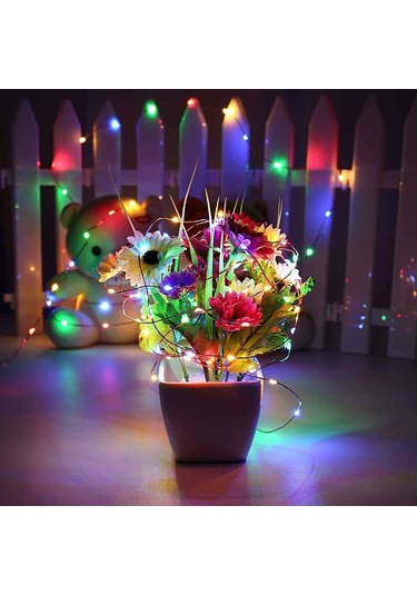 Padalink Güneş Enerjili Bahçe Işığı - 10m 100led Çok Renkli, Ip65 Su Geçirmez, 8 Modlu, 600mah Pil, Bahçe/patio/parti Dekorasyonu Gümüş