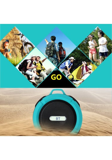 Jeemson Yeşil Mini Taşınabilir Bluetooth Hoparlör - Su Geçirmez, Toz Koruyucu, Süspansiyon Çubuğu İle Dış Etkinlikler İçin, Tf Kart Desteği Ve Derin Taban