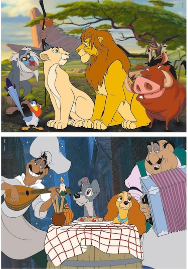 Educa 4-6 Yaş 2x48 Parça Disney Klasikleri Hayvanlar Puzzle - Erkek Çocuk Karton Puzzle 1 Adet