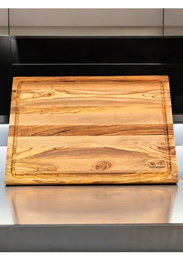 Zeytin Ağacı 40x27,5 Cm Oluklu Özel Kenar, Şef Tahtası