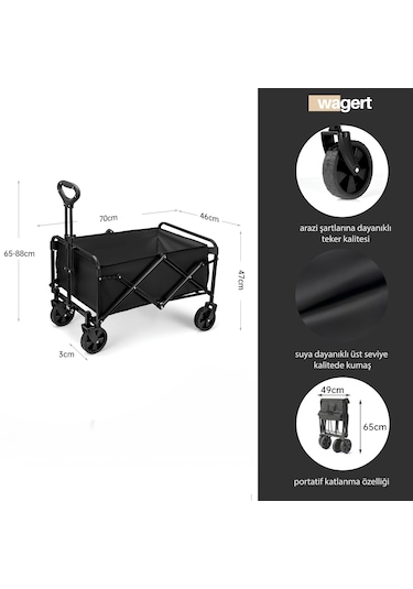 Küçük Çok Amaçlı Katlanır Kamp Piknik Tatil Sahil El Arabası Bahç