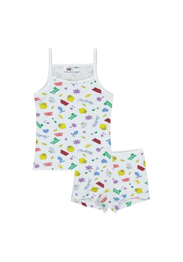 Tweety Kız Çocuk İç Çamaşır Takımı 2-10 Yaş Beyaz 11334144223w1 Beyaz