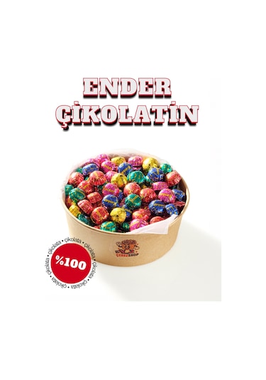 Ender Çikolata Süper Mini Çikolatin 500 Gr Sütlü Çikolata İkramlık Bayramlık Hediyelik