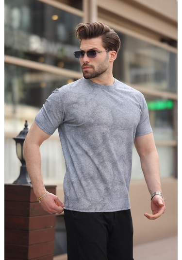 Lacivert Basic Erkek T-shirt E7131 Lacivert