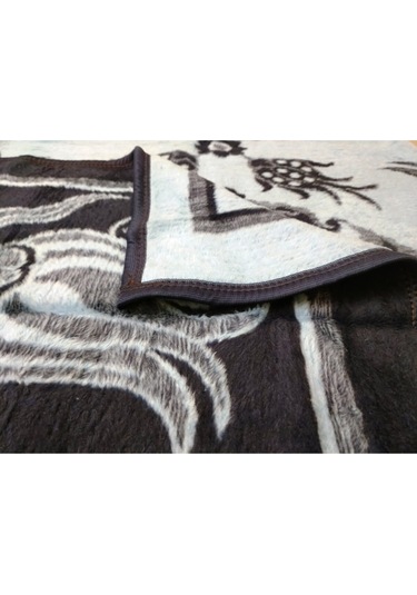 Algelsineve Çift Kişilik Lüks Peluş Akrilik Uşak Battaniyesi Lacivert