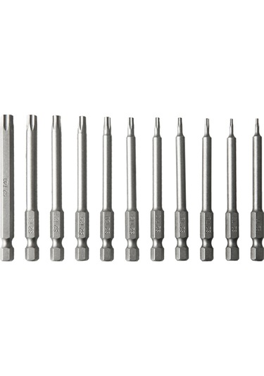 Singree 11 Parça Krom Vanadyum Çelik Tornavida Uç Seti - 120x80x10mm