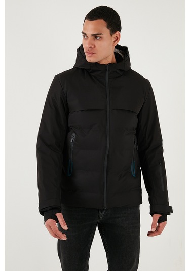 Buratti Regular Fit Kapüşonlu Kapitoneli Erkek Mont 497Dean Siyah