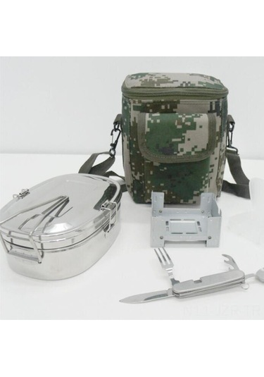 Kamp, Balıkçılık, Doğa Yürüyüşü Ve Dağcılık İçin Mini Katlanır Ocak Kombinasyon Seti Çok Renkli Çok Renkli