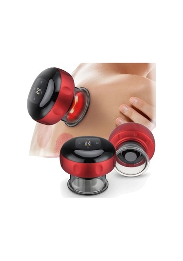 Novahub 3 Bardaklı 12 Vites Uzaktan Kumandalı Çukurluk Terapi Masaj Seti Kırmızı Kırmızı Kırmızı