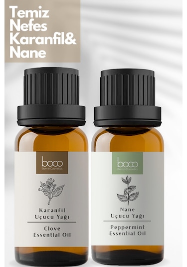 Boco Born In Cosmetics Karanfil + Nane %100 Saf Uçucu Yağı 2 x 10 ML