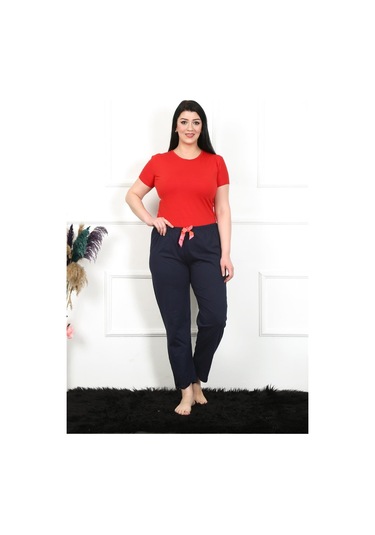 Akbeniz Kadın Pamuklu Büyük Beden Alt Pijama 27472-lacivert Lacivert