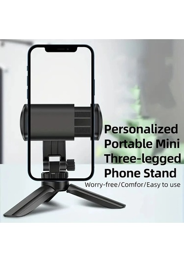 Tongxida Mini Taşınabilir Tripod, Masaüstü, İphone/samsung Uyumlu, Çok Açılı Black -