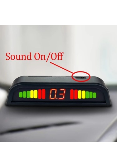 Dashanshop Hippcron 4 Sensörlü Park Sensörü Kiti Lcd Ekranlı Universal 8 Renk Gümüş