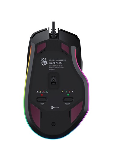Bloody W70 Max Stone Black 10K CPI OPT RGB-UC34 Kablolu Optik Oyuncu Mouse
