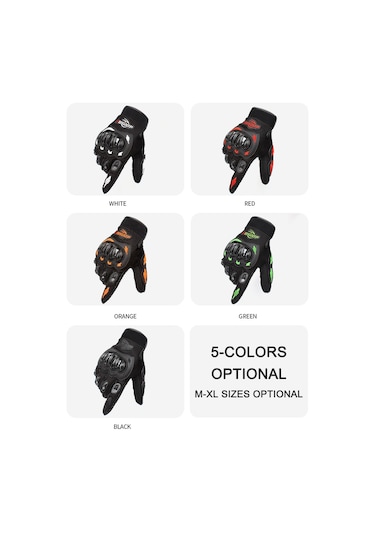 Ekrana Dokunmak için Tam Parmak Erkek Motosiklet Eldiveni