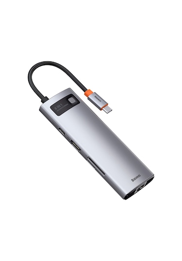 Baseus Metal Gleam 8in1 Multifonksiyonel Type-C Hub Dock Station