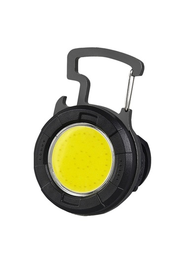 Monyee Cob Led Multifonksiyonel Fener: 4 Seviye Parlaklık, Kırmızı-beyaz Işık, Anahtar Zinciri, Şapka Klembi, Manyetik Tutma, Usb-c Şarj, Şişe Açıcı Siyah
