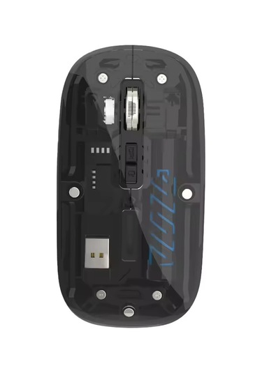 Şeffaf Mouse Kablosuz Mouse Fare Şarjlı Bluetooth Wireless Çift Modlu Sessiz 5 Tuşlu Dpı Kontrol Rb