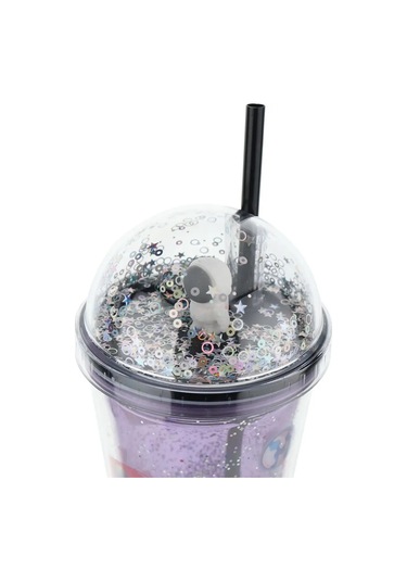 Miland Soğuk İçecekler İçin Kapağı Ve Pipeti Olan Plastik Bardak 169656466 Siyah