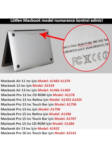 Codegen 15" Macbook Pro Uyumlu A1707 A1990 Beyaz Kılıf Koruyucu Ka