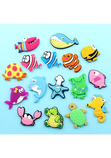 Hombey Deniz Hayvanları Şekilli Yumuşak Jeli Manyetik Buzdolabı Sticker - Eğitici Dekoratif Not Tutucu Deniz Atı