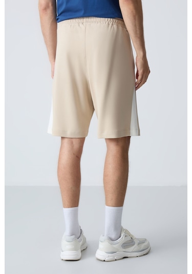 Tommy Life Bej Pamuklu Kalın Yumuşak Dokulu Standart Fit Basic Erkek Şort - 81280 Bej