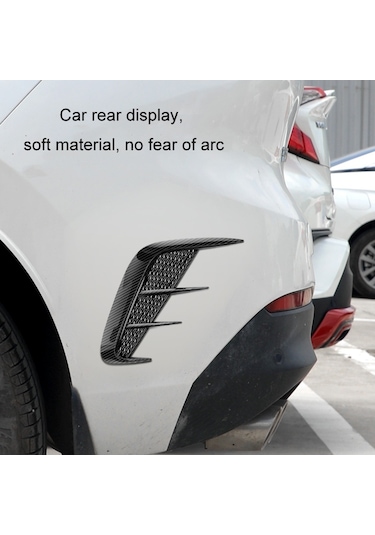 Evrensel Araba Çamurluğu Yumuşak Tutkal Dekoratif Araba Çıkartmaları, Renk: Karbon Fiber