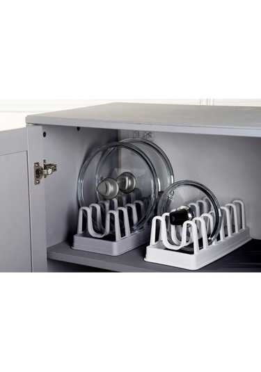 6 Bölmeli Dolap İçi Tencere Kapak Düzenleyici 234