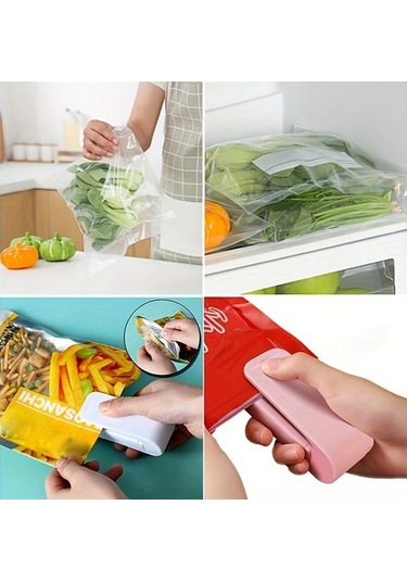 Cordial Beyaz Mini Plastik Atıştırmalık Paketleme Makinesi - Ev, Otel, Restoran, Tezgah, Yemek Kamyonu İçin