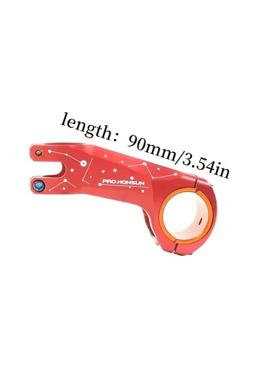 Motion003 Tanke Prohonsun 17 Derece Ultrahafif Yol Bisiklet Sapı 90mm Cnc Direksiyon Sapı 31.8 Bisikletler İçin Siyah Alüminyum Alaşım Kırmızı Kırmızı