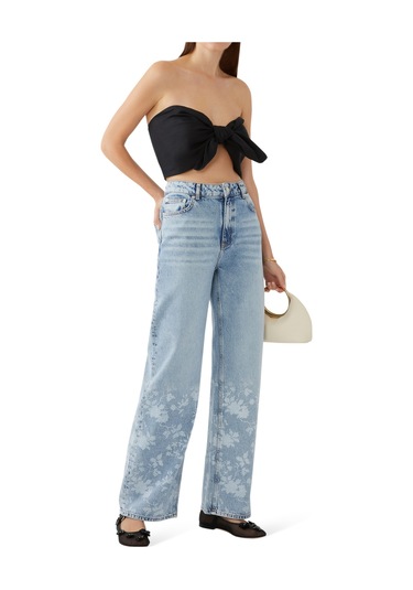 Holzweiler Çiçek Desenli Denim Pantolon Mavi