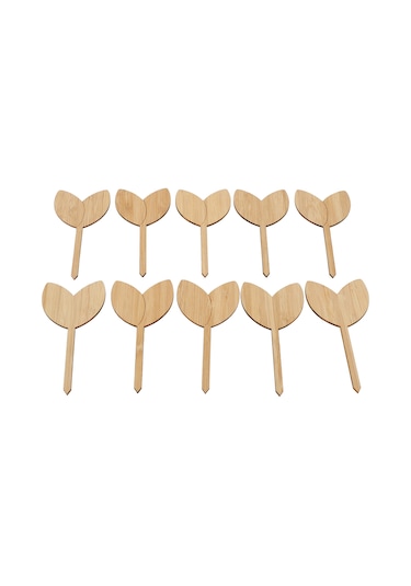 Vkemall 10 Adet Bambü Bitki Etiketi, Yağmurlu Hava Dayanıklı, Kolay Yazı, Bahçe Fidan Tohum Etiketleri